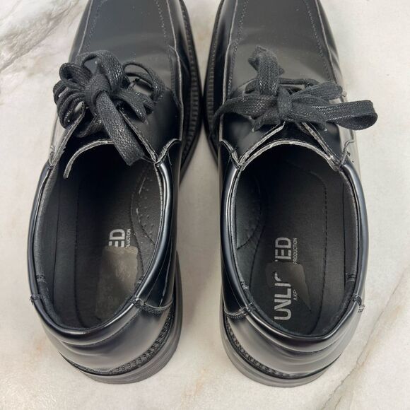 Unlisted Kenneth Cole You Turn Black Faux Leather Oxford Lace Up Dress Shoes, 11 main image 6